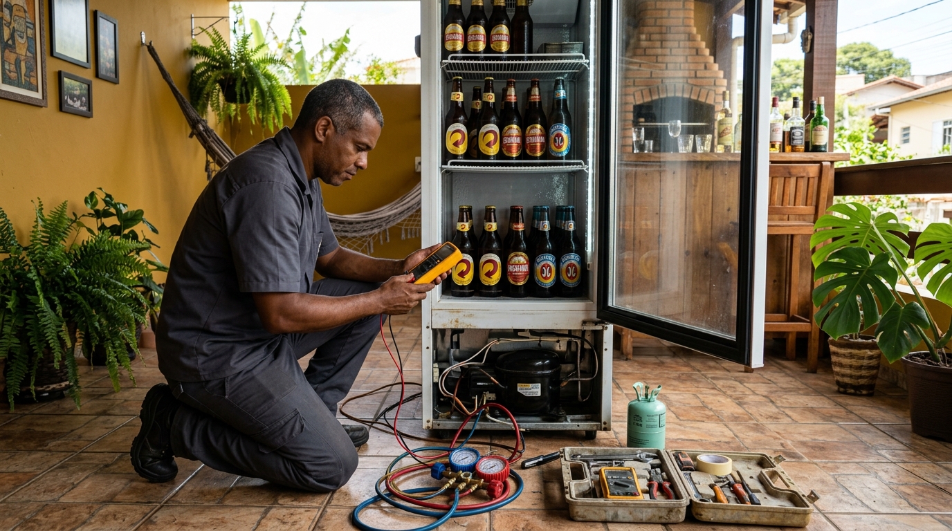 Manutenção da placa eletrônica de cervejeira em Vitória‑ES